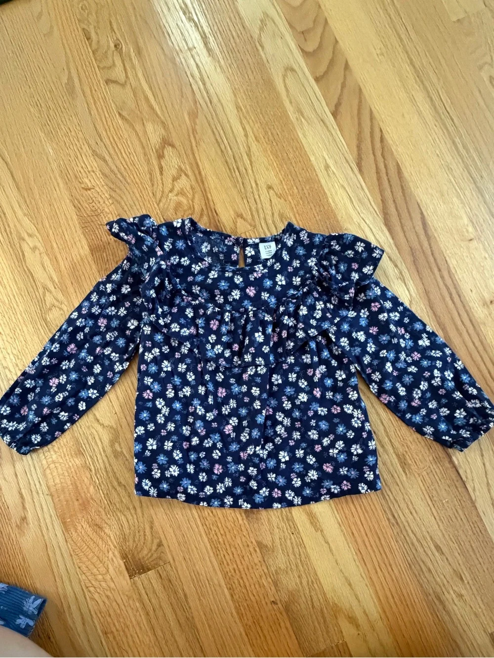 GAP Navy Blue Floral Toddler Undershirt